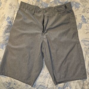 Classic Gray Men's Flat Front Shorts